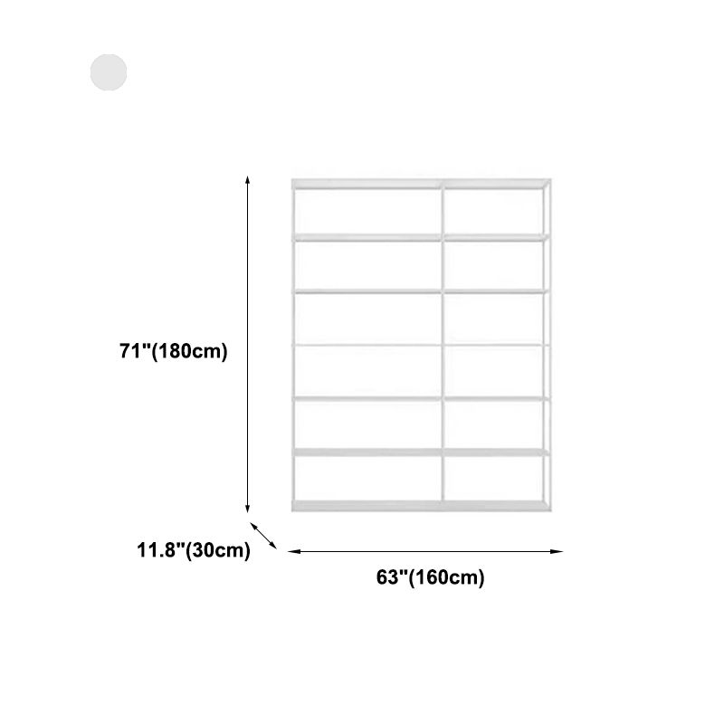 Contemporary Bookcase Metal Open Back Bookshelf for Home Office