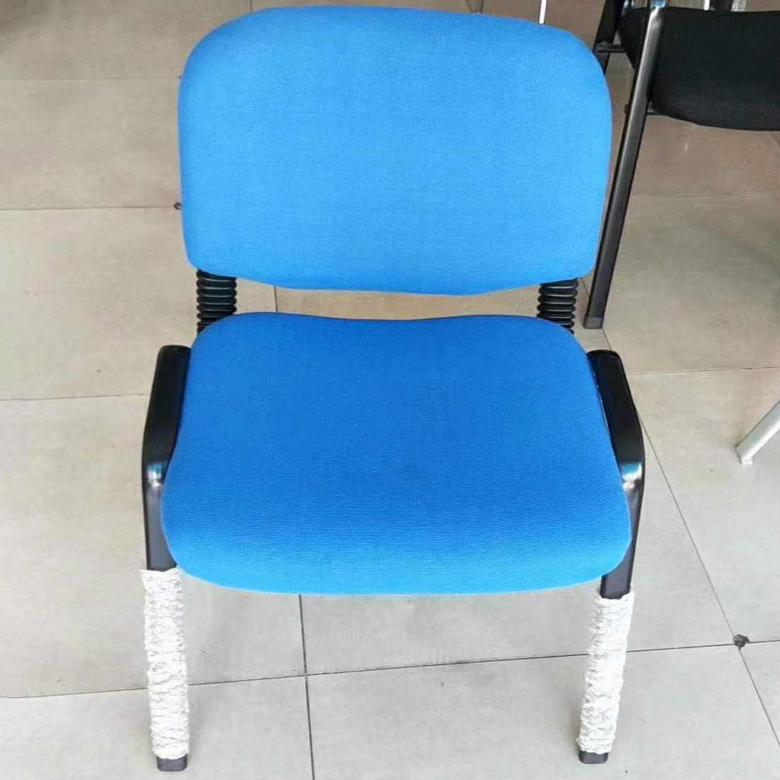 Modern Armless Upholstered Office Chair Fabric Swivel Office Chair