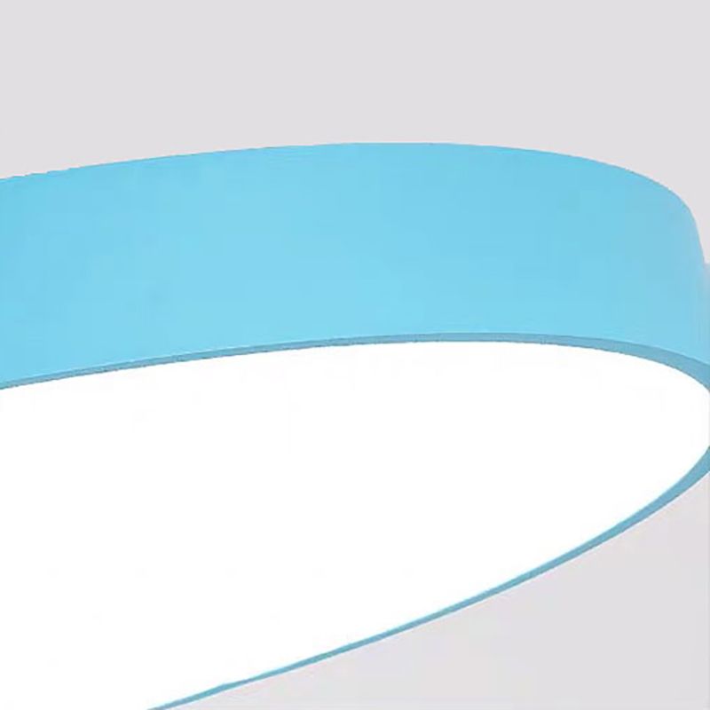 Veelkleurige ronde LED -hanglampverlichtingsarmatuur macaron metaal verstelbare suspensielamp