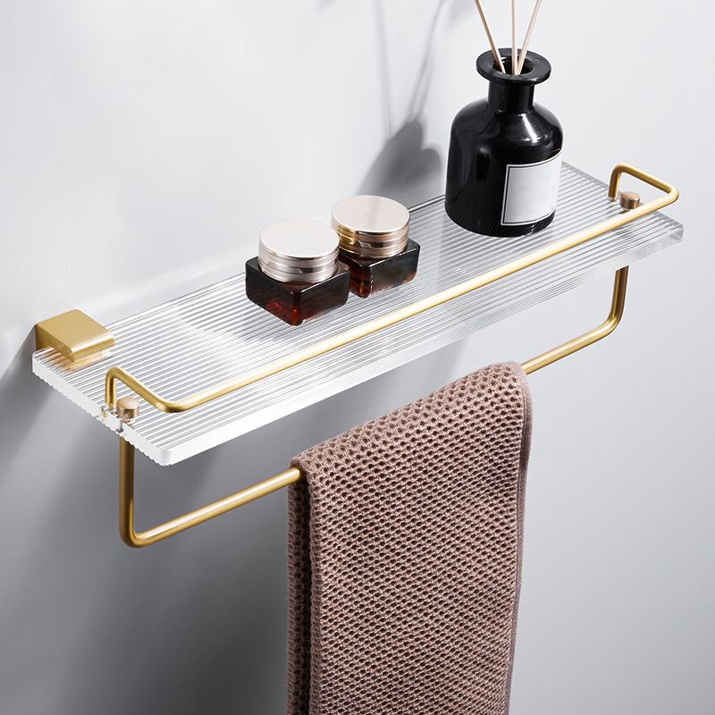 Metal Minimalist Bathroom Accessory as Individual or as a Set in Gold