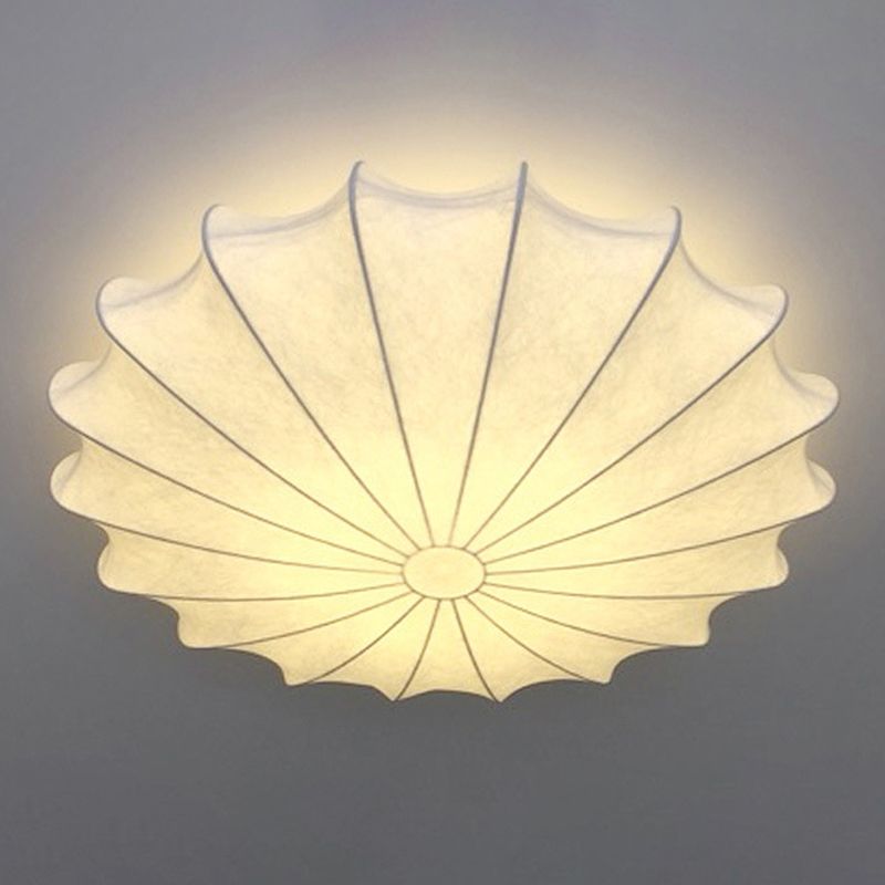 Nordic Style White Ceiling Light Iron Round Shape Ceiling Lamp for Bedroom