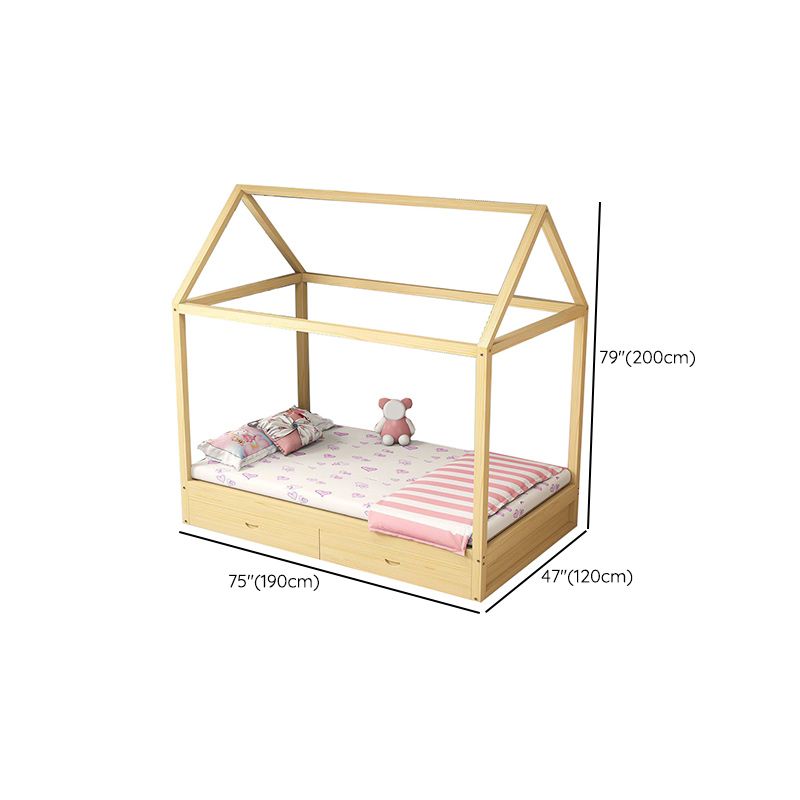 Standard Size Solid Wood Nursery Bed Modern Nursery Crib in Light Wood