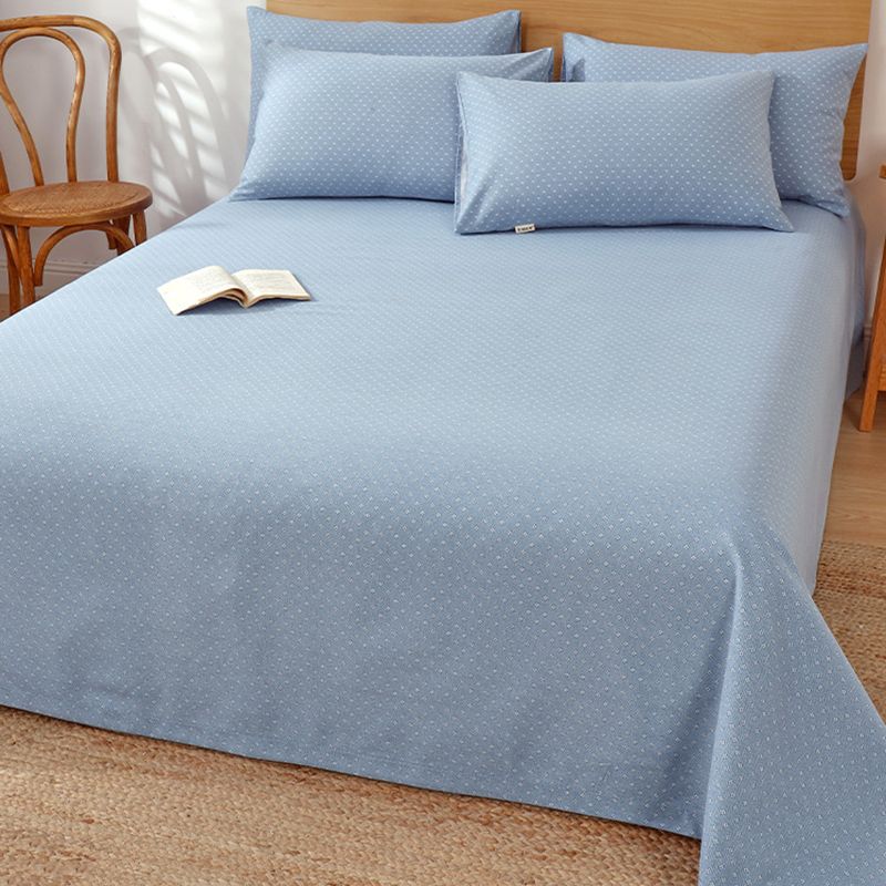 Fitted Sheet Cotton Checkered Printed Breathable Wrinkle Resistant Bed Sheet Set