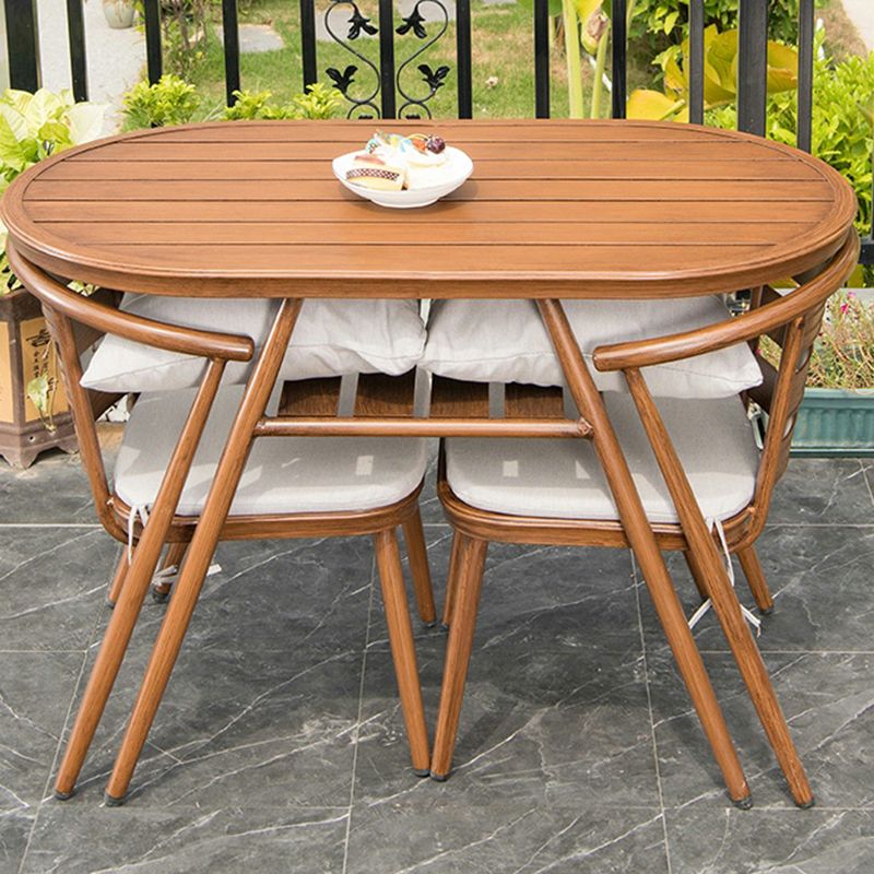 Contemporary Style Dining Set Metal 1/3/5 Pcs Dining Table Set