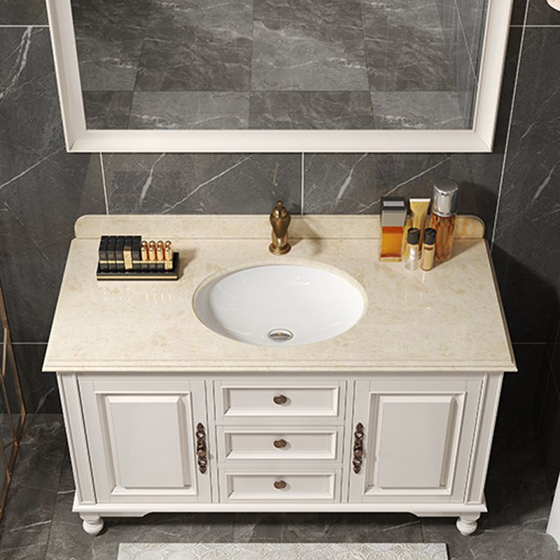 Classic Bathroom Vanity Set Single-Sink Free-standing Standard 2 Doors Bathroom Vanity