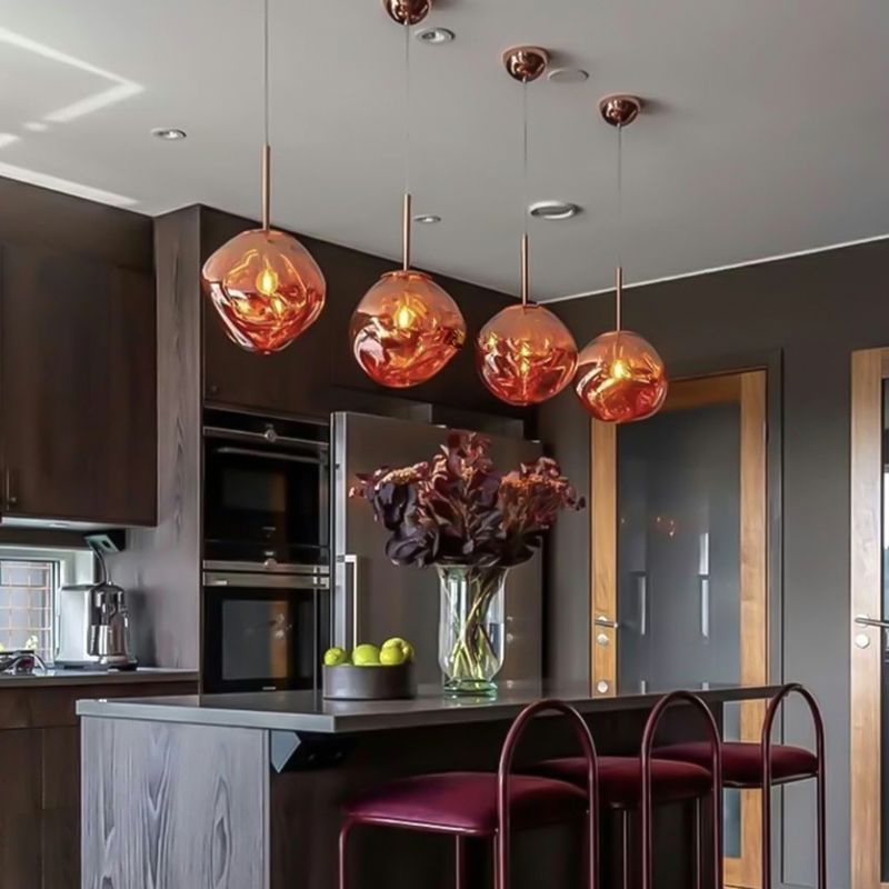 Ball Shape Glass Hanging Pendant Light Nordic Suspension Pendant Light