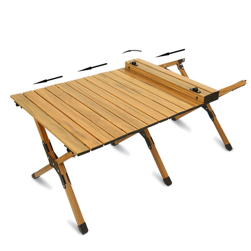 Modern Style Patio Table Outdoor Simple Yellow Metal Camping Table