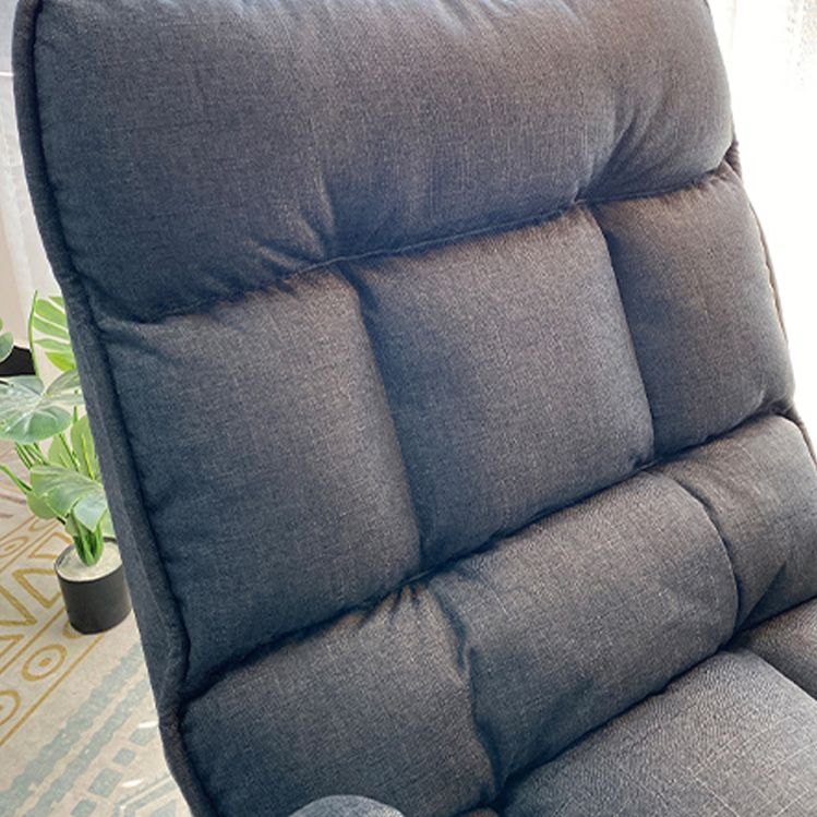 Contemporary Recliner Chair with Side Pockets and Metal Legs and Tufted Back