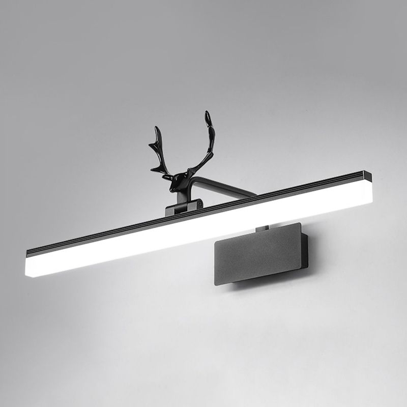 Linear Contemporary Style Vanity Light Metal 1 Light LED Mirror Light for Bathroom