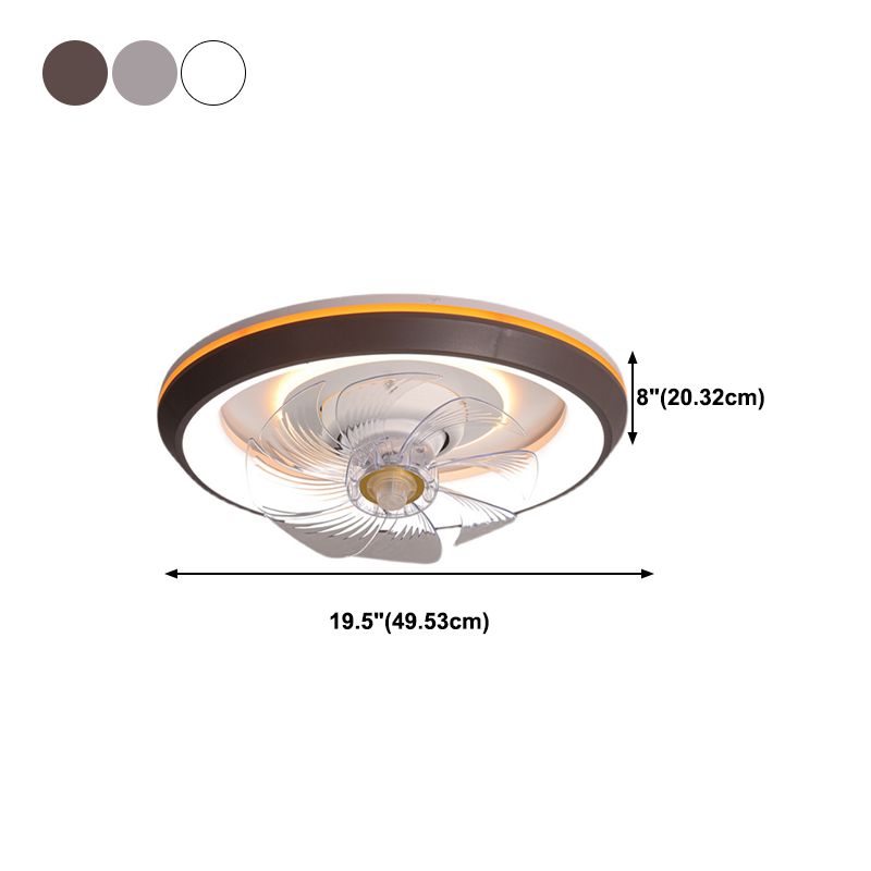 Metal Round Ceiling Pendant Modern Style 2 Lights LED Flush Lights