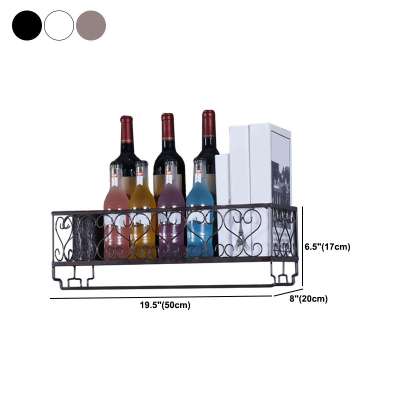 Metal Wall Mounted Wine Glass Stemware Rack Holder Industrial Wine Holder