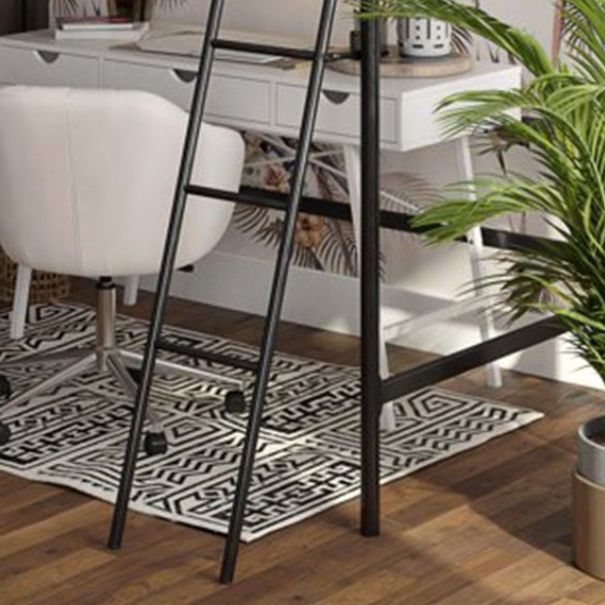 Industrial Steel High Loft with Open-Frame Headboard and Ladder