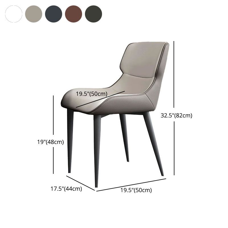 Industrial Design Leather Dining Side Chair for Home Arm Wingback Chair