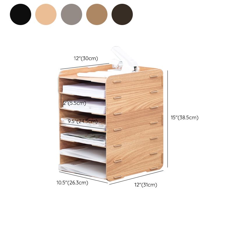 Contemporary Vertical Filing Cabinet Wooden Frame Storage Filing Cabinet