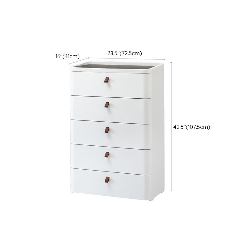 Scandinavian Dresser for Kids Chest (Vertical) Kids Nightstand in White