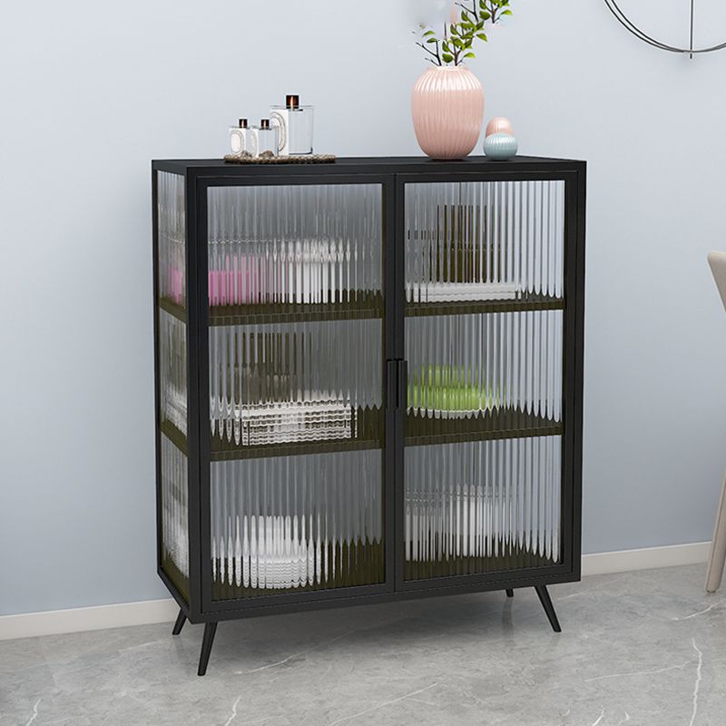 Multi-shelf Display Cabinet Industrial Storage Cabinet for Dining Room