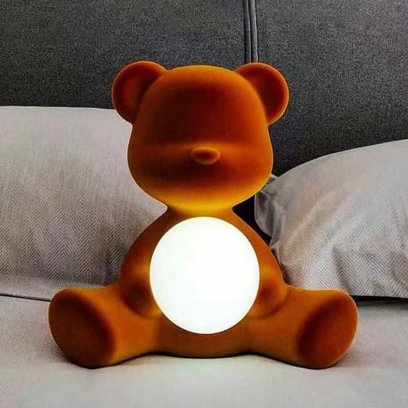 Nordic Style Little Bear Table Lamp Modern Style Glass Desk Lamp for Study Bedroom