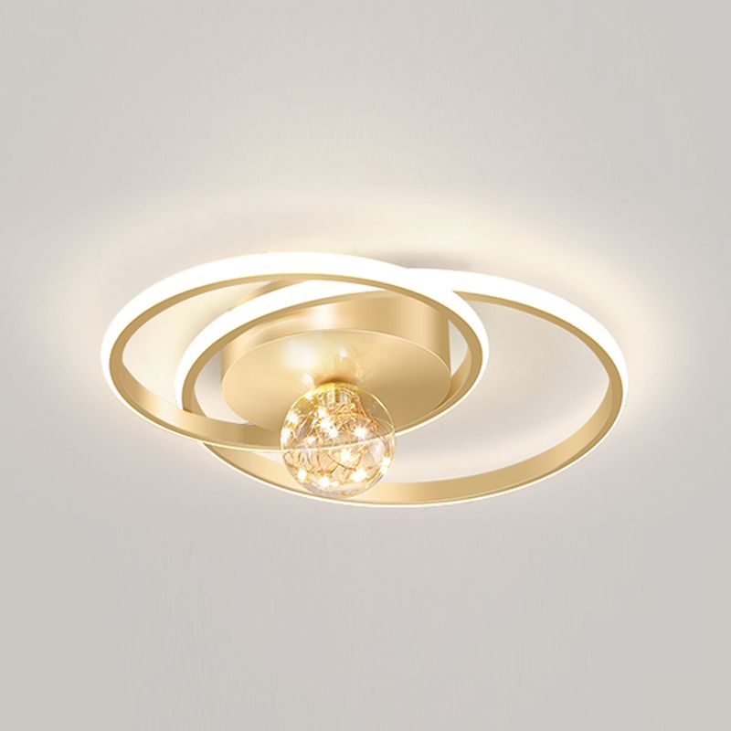 Gypsophila LED Flush Mount Light with Acrylic Shade Round Modern Ceiling Lamp