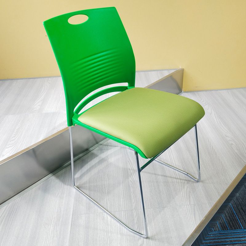 Contemporary Armless Guest Chair Mid Back Plastic Conference Chair