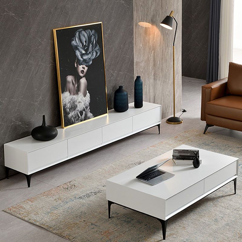 Contemporary Media Console 3/4 Drawers Media Console TV Stand