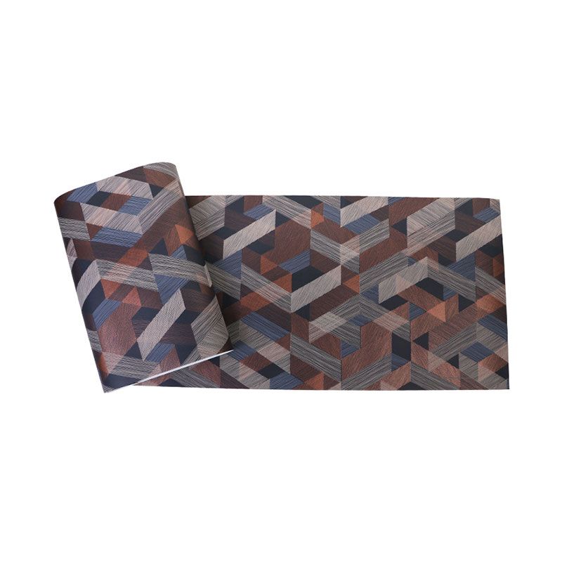 Stain-Resistant Geometries Wall Art Non-Woven Fabric Wallpaper in Dark Color for Accent Wall