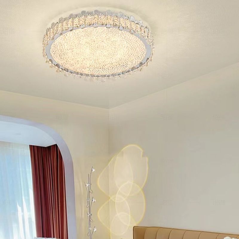 Contemporary Flush Mount Lamp Crystal LED Ceiling Lighting for Bedroom