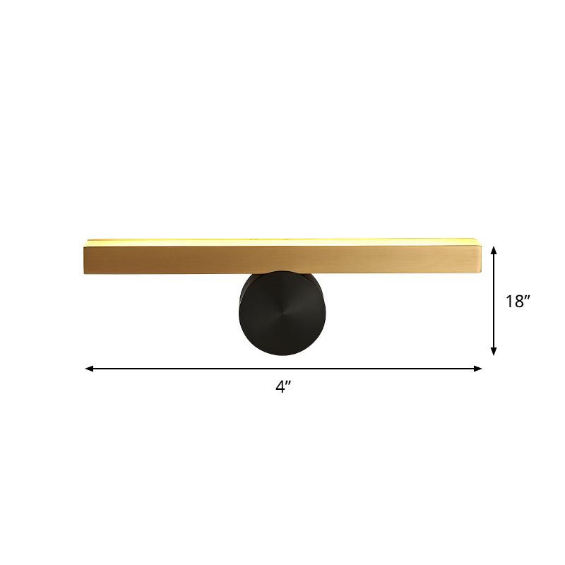 Minimale LED -Leuchterleuchten Acrylmessing vertikal/horizontal quadratische Rohrwandbeleuchtungsideen