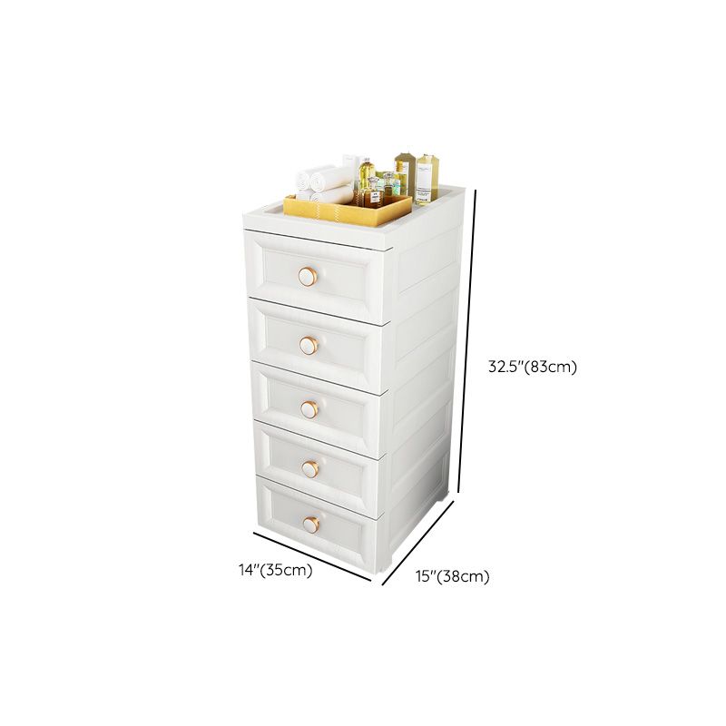 Ultra Modern Vertical Plastic Kids Dressers with Drawers for Bedroom