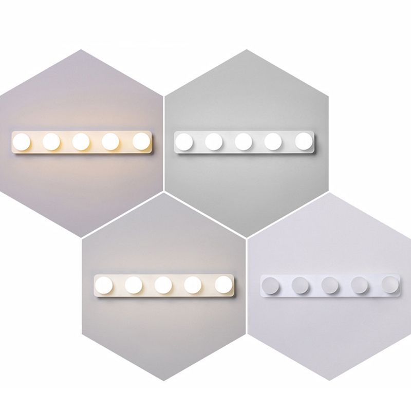 Moderno simple Mirror de tocador Bola LED LED Tono acrílico Ideas de iluminación de tocador de baño