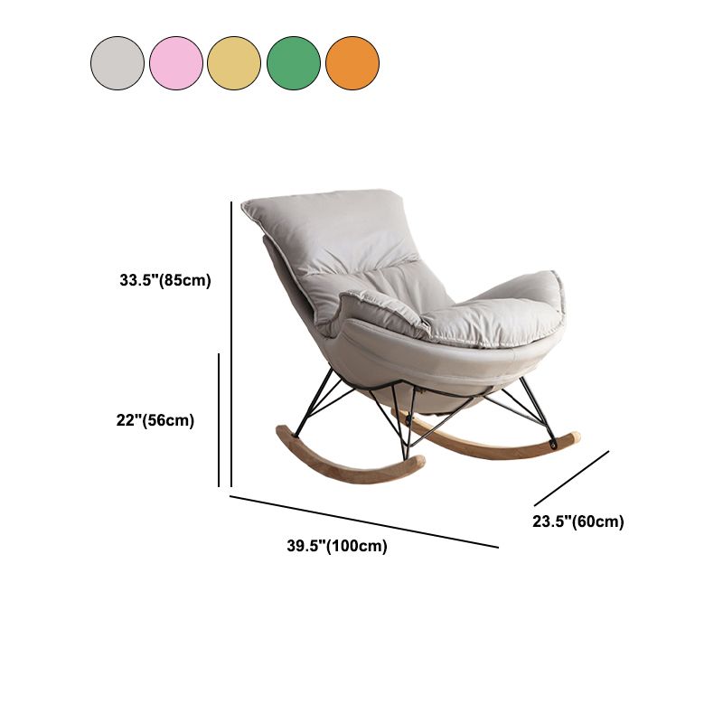 Solid Wood Rocking Chair Modern Rocker Chair with Removable Cushions