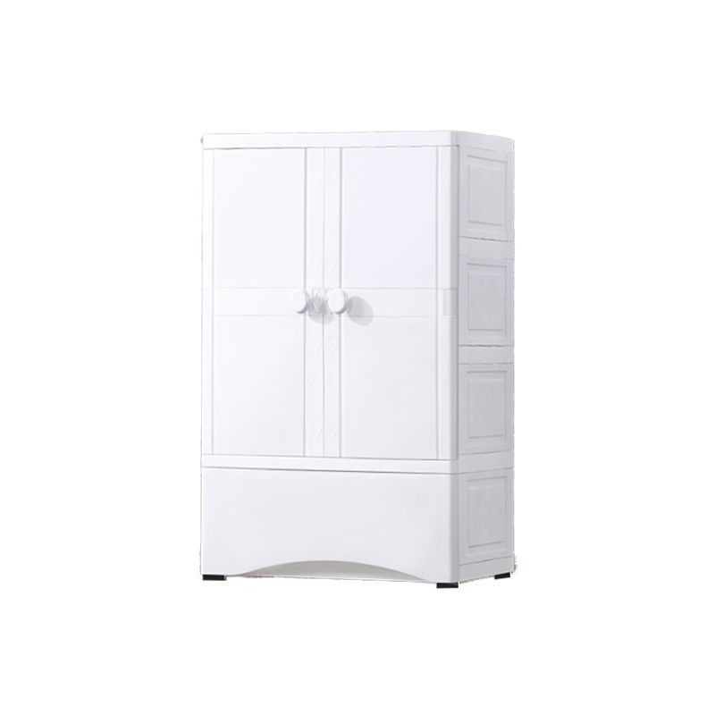 Modern Style Kid's Wardrobe Plastic Wardrobe Closet with Garment Rod