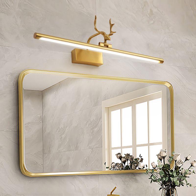 Metal Vanity Wall Lamp Sconce Antlers Modern Sconce Light Fixture for Bathroom