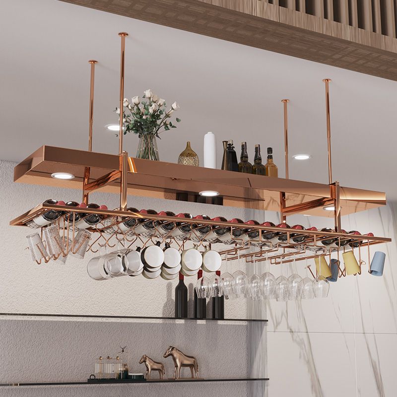 Modern Hanging Wine Rack Bottle Metal Kitchen Wine Bottle Holder