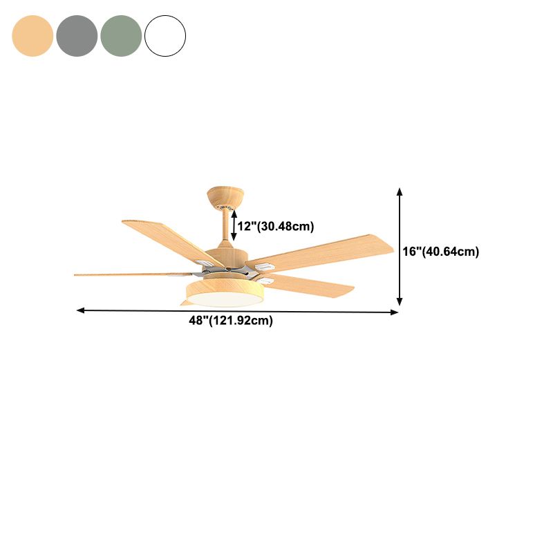 Colorful Ceiling Fan Light Fixture Nordic LED Ceiling Flush Mount for Kids' Room