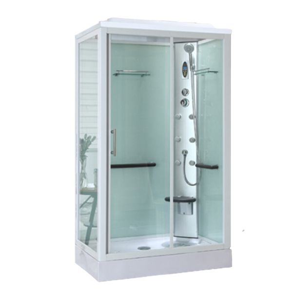 Round Tempered Glass Shower Stall Easy Clean Glass Shower Stall