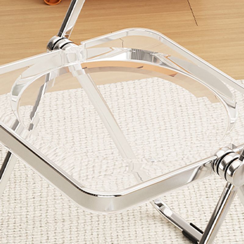 Industrial Style Folding Side Chair for Home Plastic Dining Armless Chair