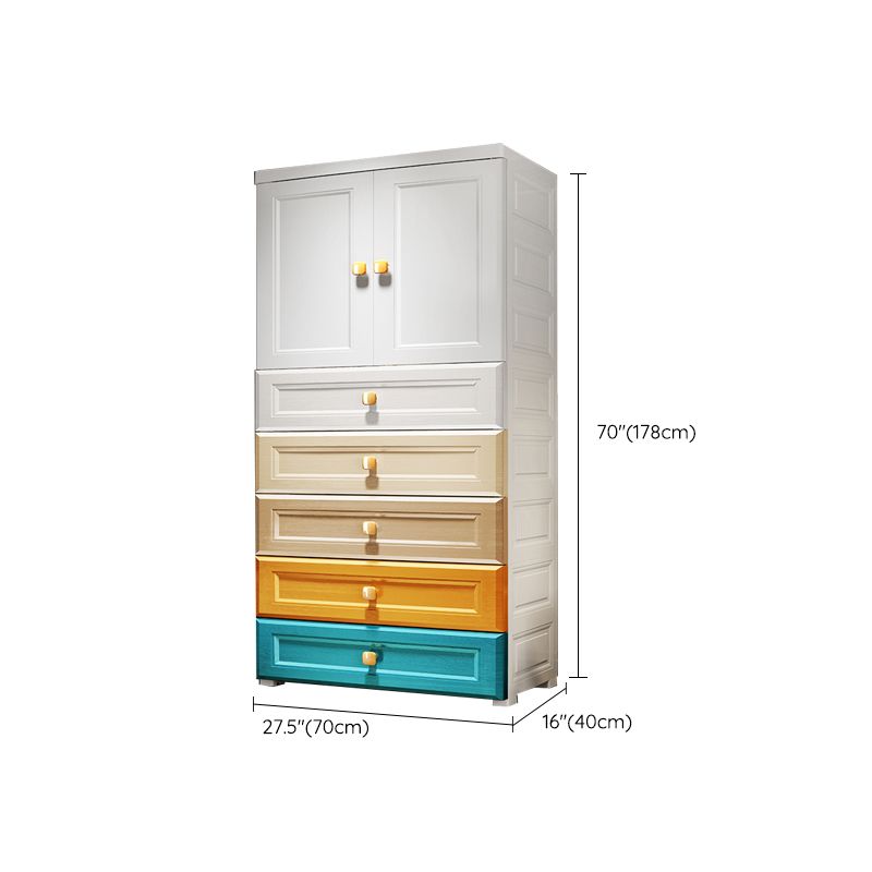 Wardrobe Armoire Plastic Contemporary Wardrobe Closet with Drawers