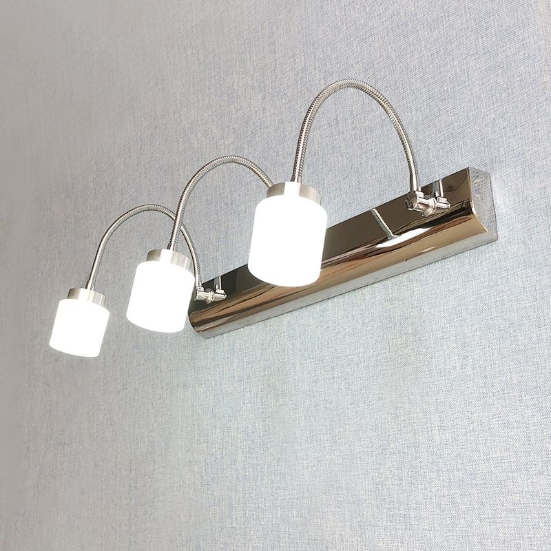 Luces de pared de tocador geométrico de estilo moderno luces de espejo de tocador de metal múltiples