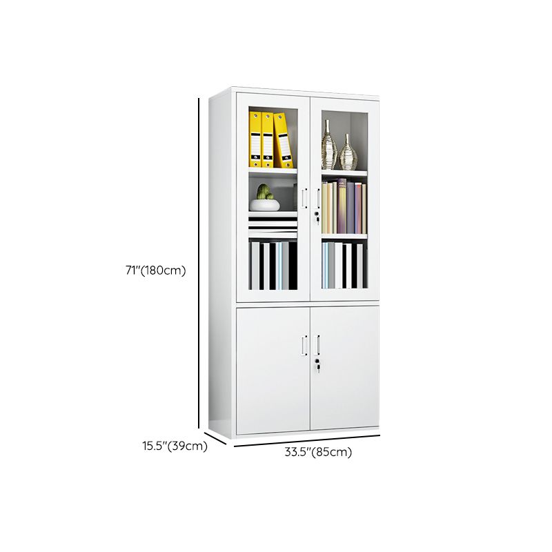 Modern Vertical File Cabinet Storage Shelves File Cabinet in White