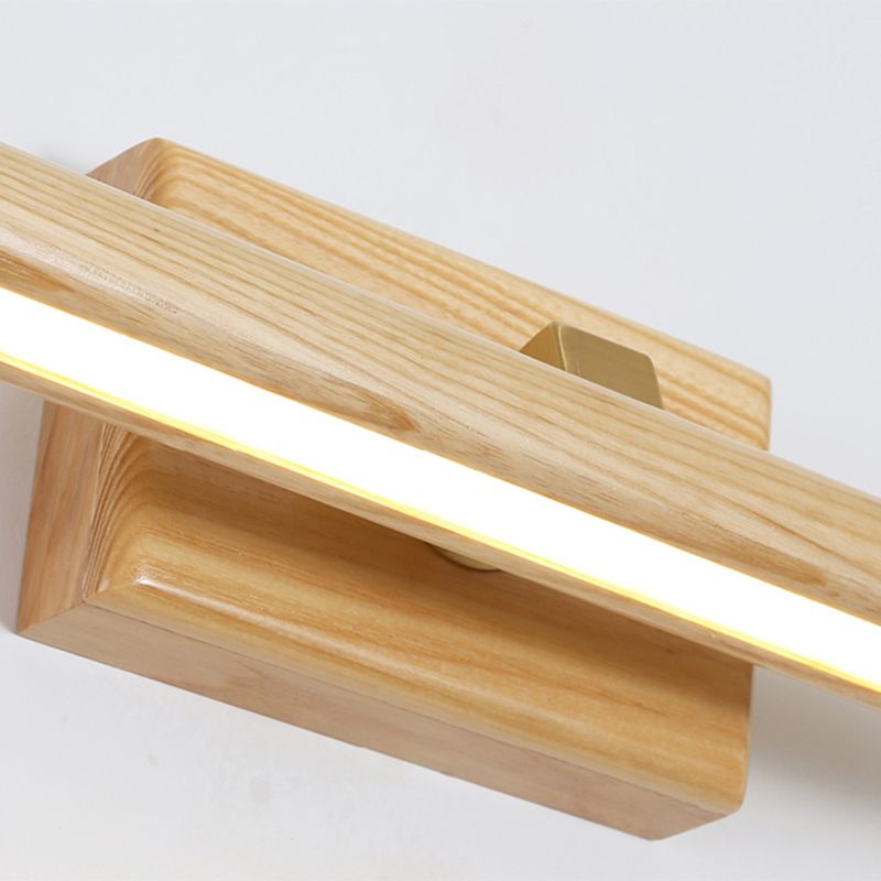 Madera de espejo recto Luz Nórdico Estilo Nordic 1 Diconce de pared ligero para el dormitorio