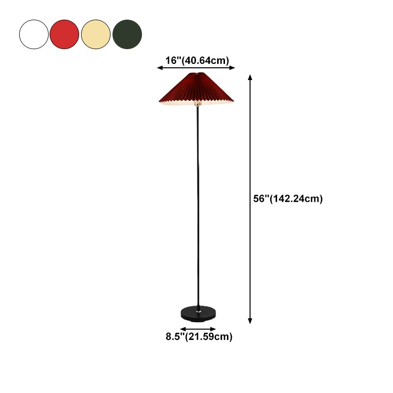 Conical Floor Light Nordic Style Fabric Floor Lamp for Living Room