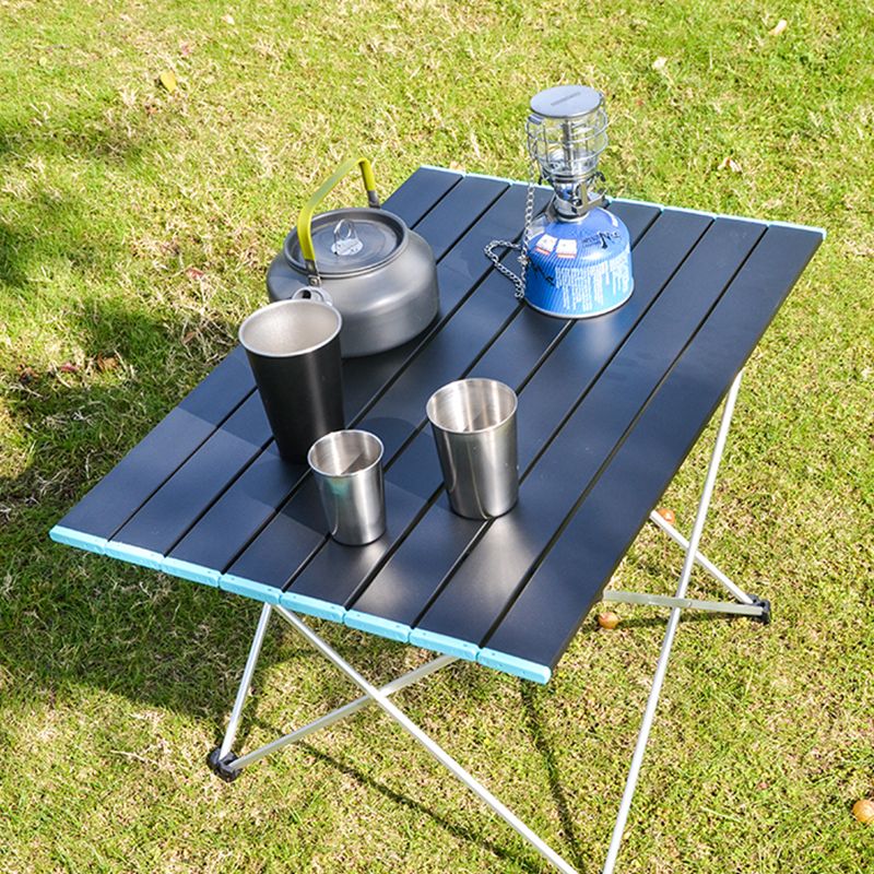 Rectangle Metal Camping Table Rustic Folding Table for Outdoor