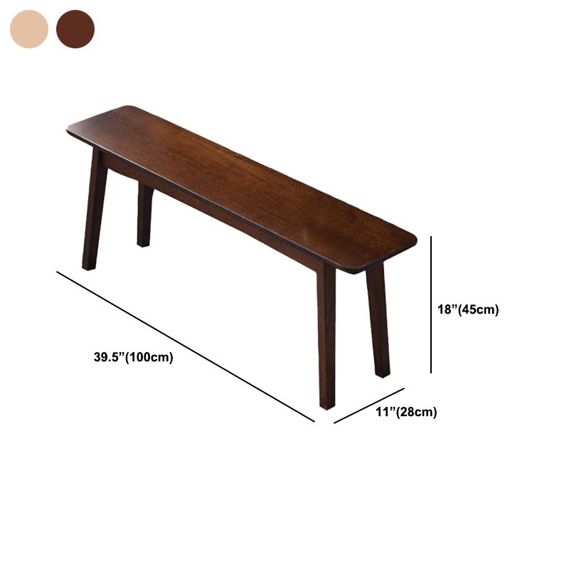 11 Inch Wide Contemporary Seating Bench Solid Wood Beech Bench