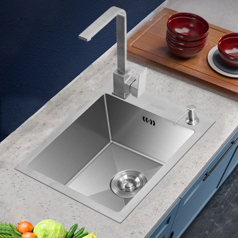 Contemporary Style Kitchen Sink Stainless Steel Rectangle Kitchen Sink