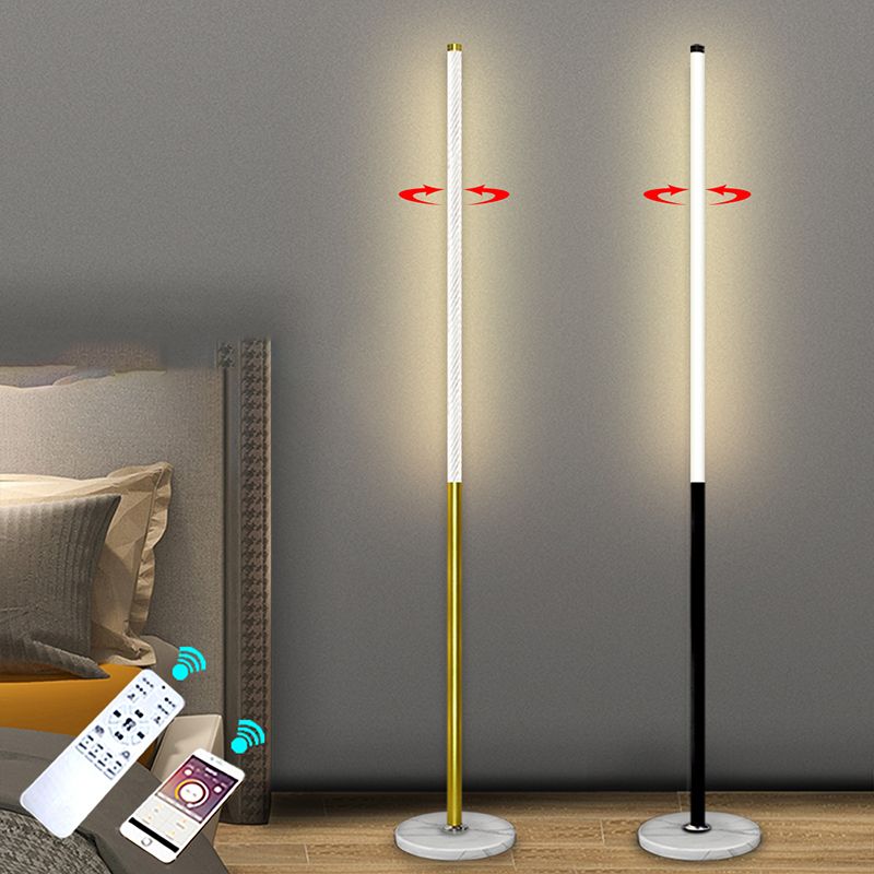 Linear Shape Metal Floor Lights Modern 1-Light Floor Lamp for Living room