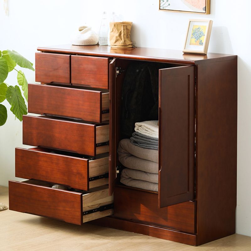 Traditional Solid Wood Storage Chest Bedroom Matte Finish Dresser