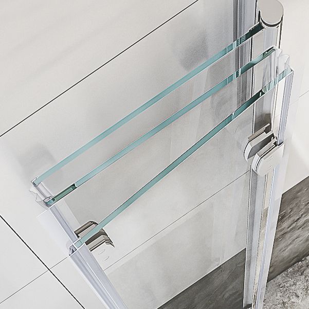 Semi Frameless Tempered Glass Shower Enclosure Folding Shower Screen