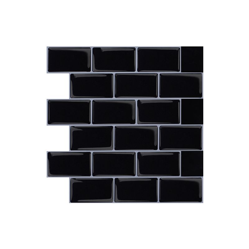 Plastic Peel & Stick Subway Tile Square Peel and Stick Backsplash Wall Tile