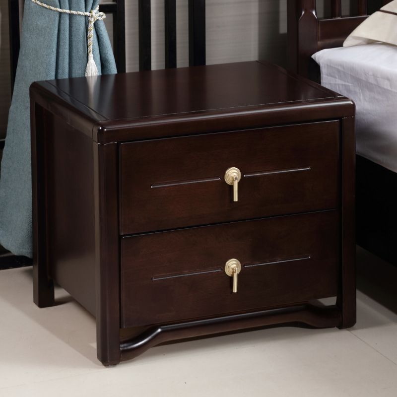 Traditional Drawer Storage Accent Table Nightstand 2 Drawers Bed Nightstand