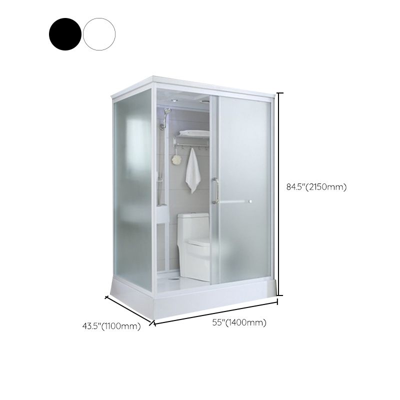 Tempered Glass Shower Stall with Shower Base Rectangle Shower Stall